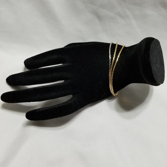 Vintage Avon Multi-Chain Silver and Gold Bracelet (J086) - Picture 11 of 12